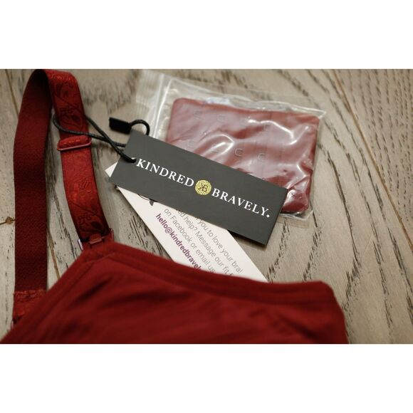 Kindred Bravely XXL 2X Nursing Bra Red Wireless Maternity Pumping NWT - Picture 5 of 6